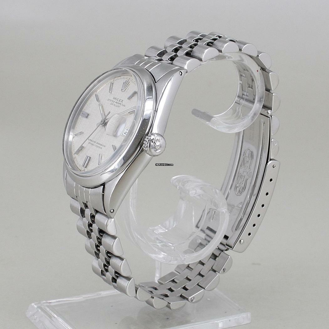Rolex Datejust 36 Silver Linen Dial Jubilee Armband