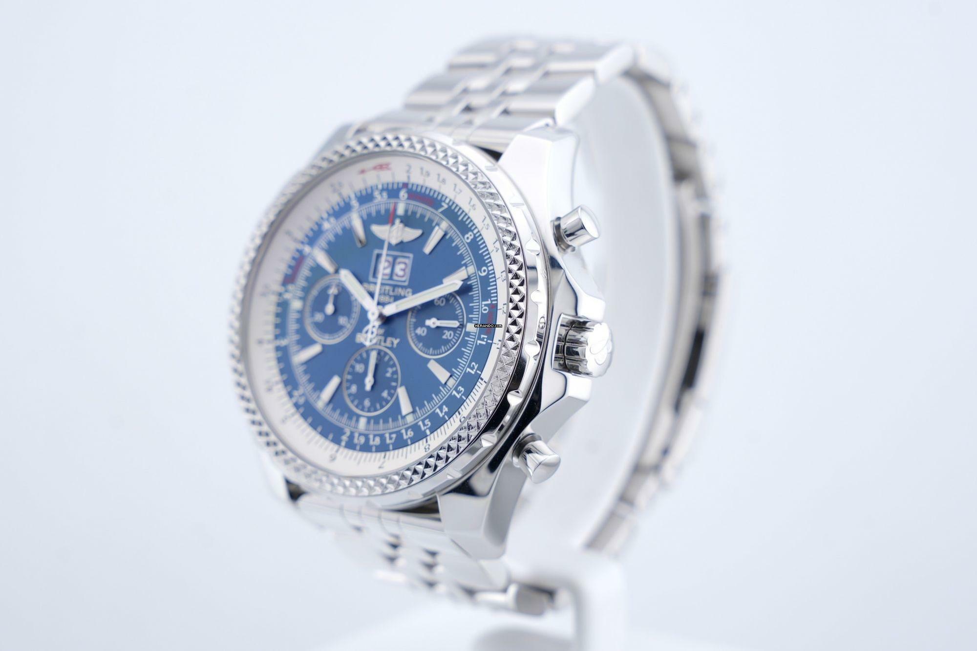 Breitling Bentley 6.75 For Bentley - Big Date - Blue Dial - 24 Months Warranty A4436212/C652 2008