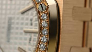 Thumbnail von Audemars Piguet Royal Oak Lady Rosé Lady - Factory Diamond - Silver - like New - Fullset