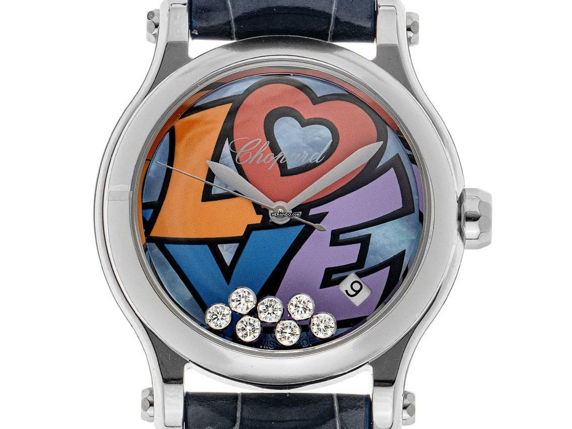 Chopard Happy Sport Diamanten Ref.278559-3020 2025 Full Set Ungetragen