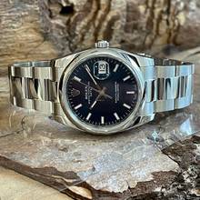 Thumbnail von Rolex Oyster Perpetual Date Date 34 Stahl - blaues Blatt - Ref. 115200