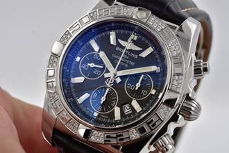 Thumbnail von Breitling Chronomat 44 B01 AB0110AA Chronograph Diamond Bezel