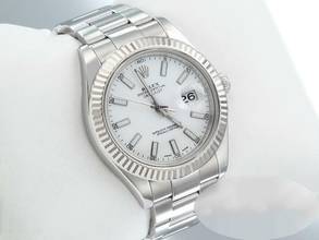 Thumbnail von Rolex Datejust II 41 Mm 116334 2011 Lc100 Stahl Weissgold 750 Automatik Stainless Steel 18kt White Gold Oyster-band Chronometer Gold