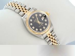 Thumbnail von Rolex Lady-Datejust Edelstahl Gelbgold 750 1996 Diamanten Automatik Stainless Steel 18kt Yellow Gold Jubilé-band Chronometer Oyster Black Dial