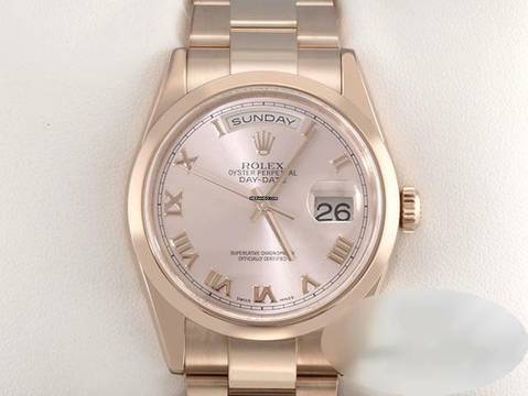  Rolex Day-Date 36 36mm 118205 2000 Rosegold 750 Automatik Gold Damen Herren 18kt Rose Gold Oyster-band Chronometer 
