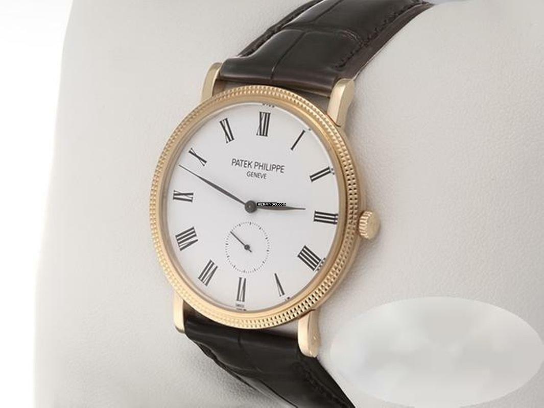 Patek Philippe Calatrava 5119j-001 2014 Gelbgold 750 Handaufzug 18kt Yellow Gold White Dial
