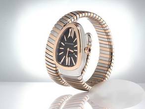 Thumbnail von Bulgari Serpenti Tubogas Edelstahl Rosegold 750 102123 2018 18kt Gold Damen Black Dial