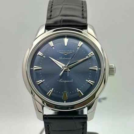  Longines Conquest Heritage Automatic Watch 38.00 mm Stainless Steel CONQUEST HERITAGE blue NEW FULL SET 