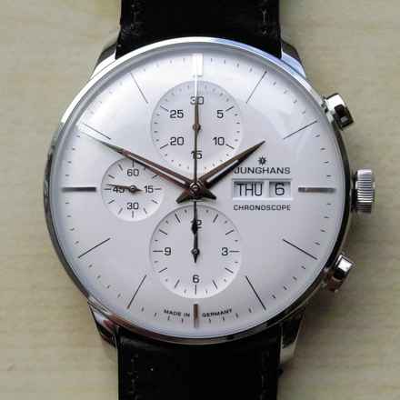  Junghans Meister Chronoscope silber English Date NEW FULL SET 
