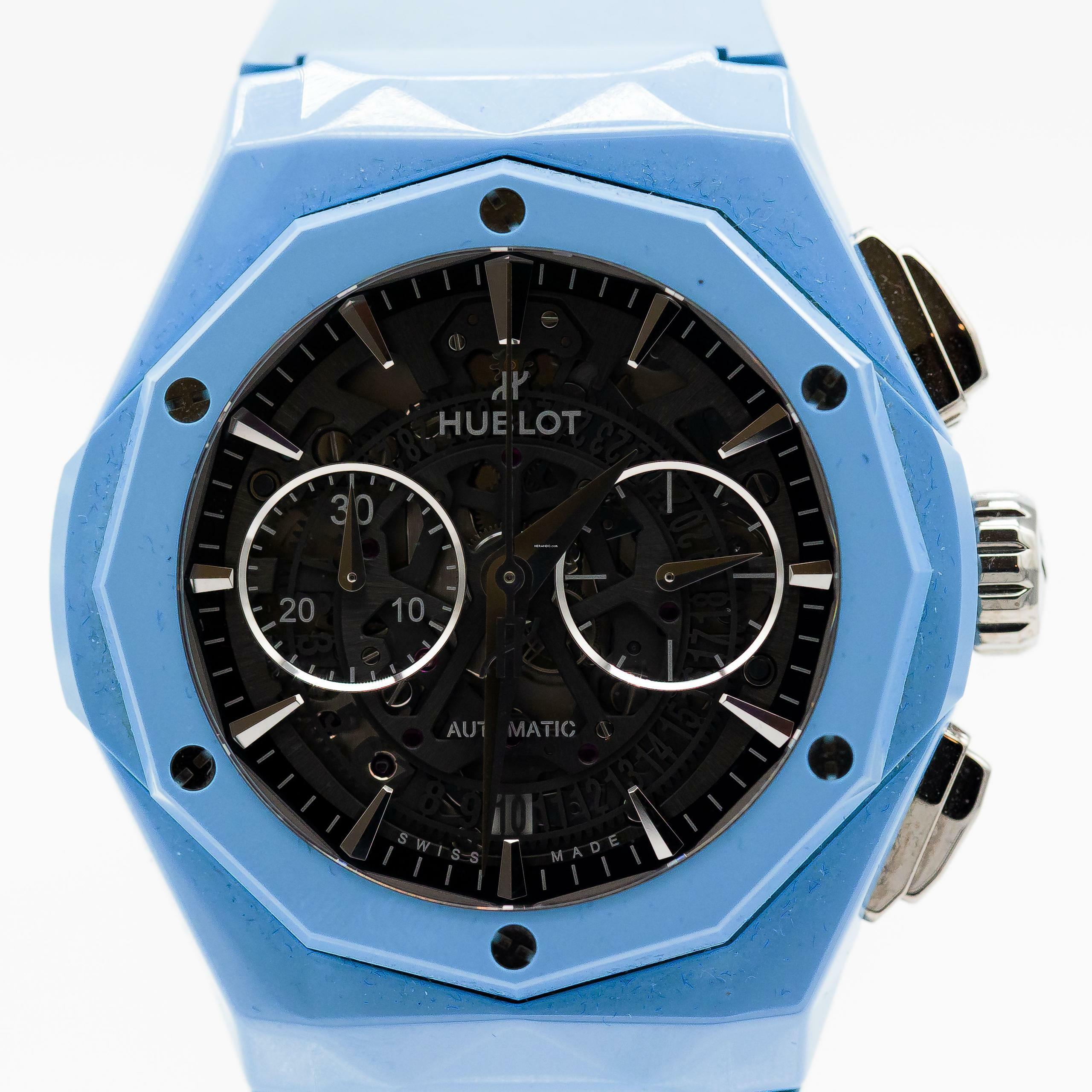 Hublot Classic Fusion Aerofusion Chronograph Orlinski Sky Blue 45mm Full Set 2022