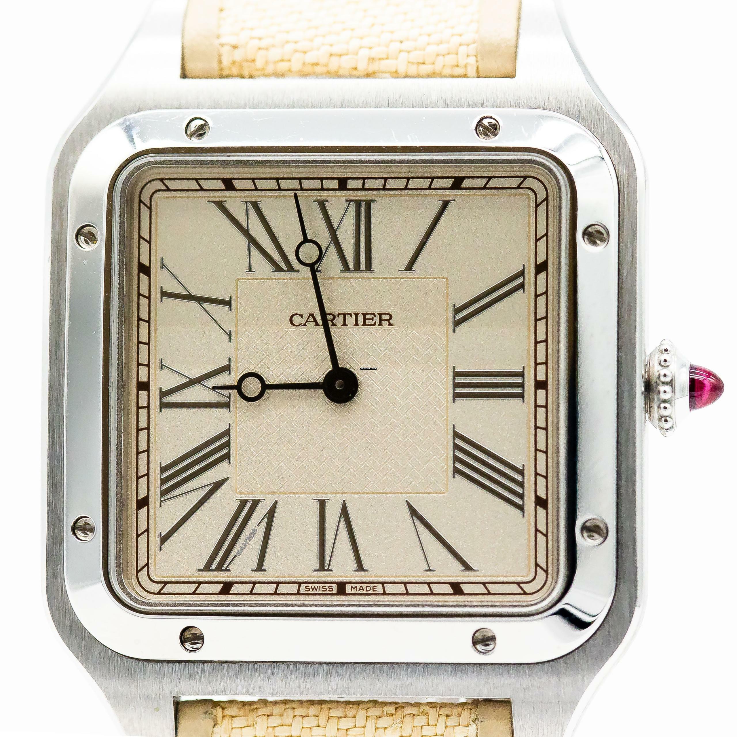Cartier Santos Dumont Platinum Full Set 2020 12/30 Limitiert Ungetragen
