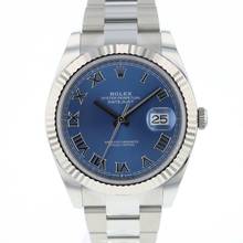 Thumbnail von Rolex Datejust 41 Fluted Oyster Azzuro Blue Roman Dial