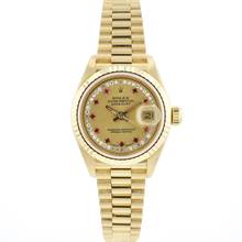 Thumbnail von Rolex Lady-Datejust 26 Yellow Gold President Ruby Diamond Dial