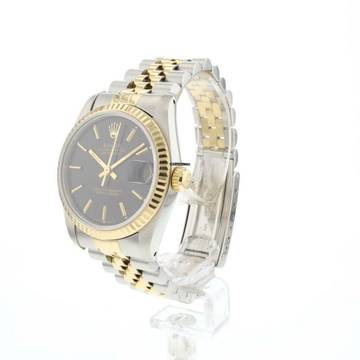  Rolex Datejust 31 Steel Gold Jubilee Fluted Black Dial 