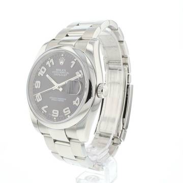  Rolex Datejust 36 Steel Black Concentric Dial / Roulette Date 