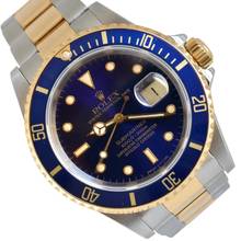 Thumbnail von Rolex Submariner Date 16613 blue tritium dial 1991 Full Set