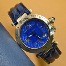 Thumbnail von Cartier Pasha 38MM Lapis Lazuli dial yellow gold 18KT Full Set TOP Condition