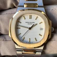 Thumbnail von Patek Philippe Nautilus 3900 steel/gold white dial Quartz Full Set TOP Condition