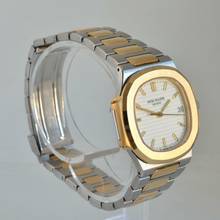 Thumbnail von Patek Philippe Nautilus 3900 steel/gold white dial Quartz Full Set TOP Condition