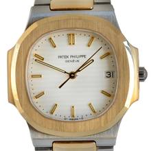 Thumbnail von Patek Philippe Nautilus 3900 steel/gold white dial Quartz Full Set TOP Condition