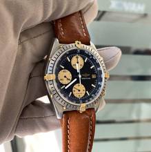 Thumbnail von Breitling Chronomat 81950 chronograph black dial steel 1989 Full Set