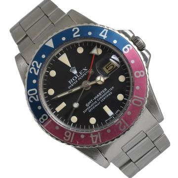  Rolex GMT-Master 1675 Pepsi fuchsia pink bezel 1970 Full Set 