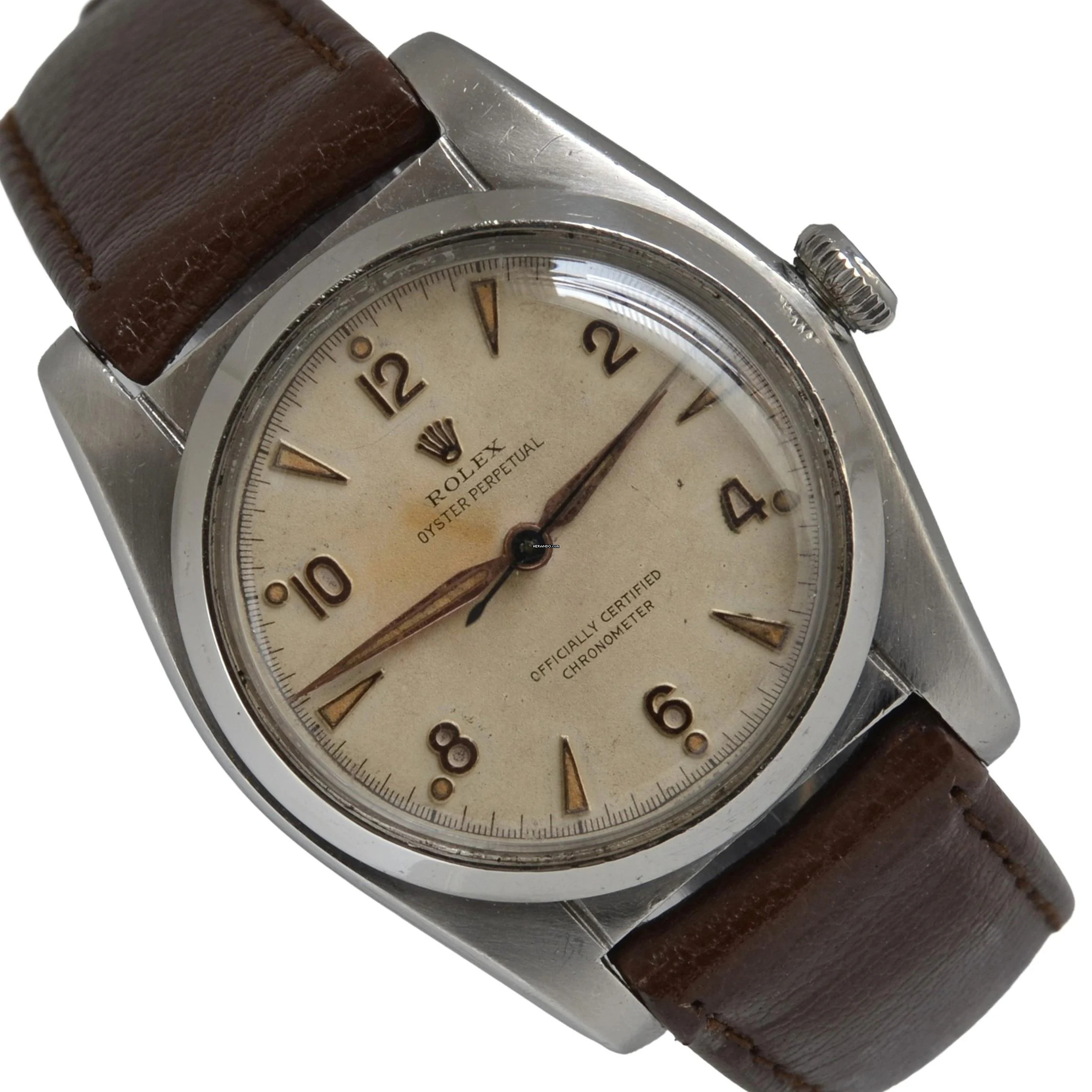 Rolex Oyster Perpetual Ovetto Oyster Perpetual Chronometer Radium ivory dial Automatic 1949