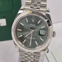 Thumbnail von Rolex Datejust 41 41mm Green Dial Jubilee Automático Completo