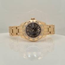 Thumbnail von Rolex Lady-Datejust Pearlmaster Diamonds Ouro Rosé Chocolate Dial 29mm Completo