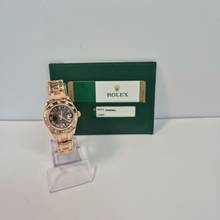 Thumbnail von Rolex Lady-Datejust Pearlmaster Diamonds Ouro Rosé Chocolate Dial 29mm Completo