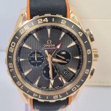 Thumbnail von Omega Seamaster Aqua Terra Chronograph GMT Ouro Rosé 44mm Automático Completo