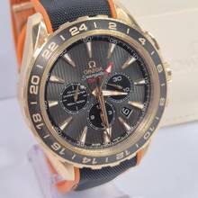Thumbnail von Omega Seamaster Aqua Terra Chronograph GMT Ouro Rosé 44mm Automático Completo
