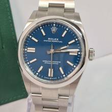 Thumbnail von Rolex Oyster Perpetual No-Date Azul Pastel 41mm Automático Completo