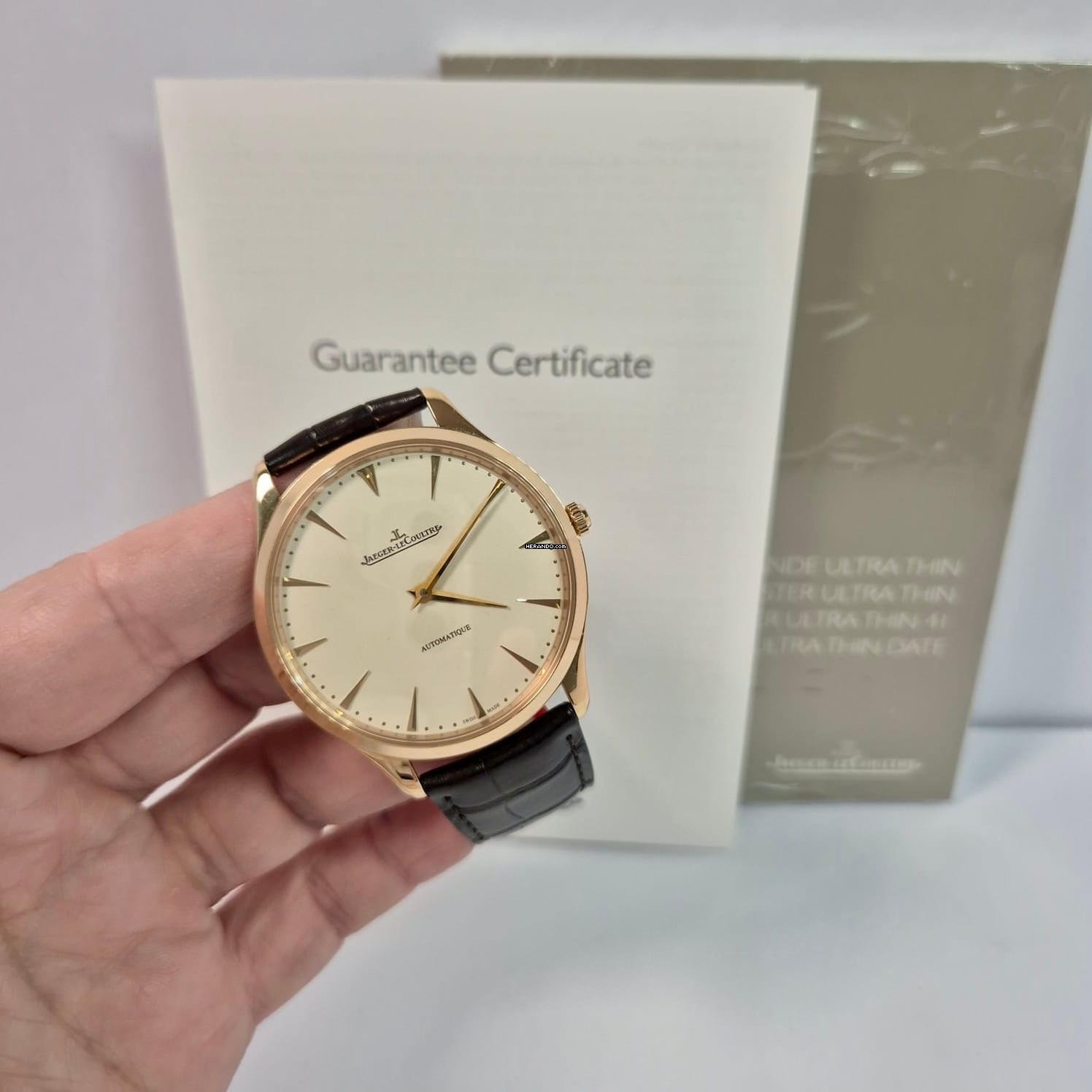 Jaeger-LeCoultre Master Ultra Thin XL Ouro Rosé 41mm Automático Completo