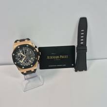 Thumbnail von Audemars Piguet Royal Oak Offshore Chronograph Ouro Rosé 2 Pulseiras 42mm Completo