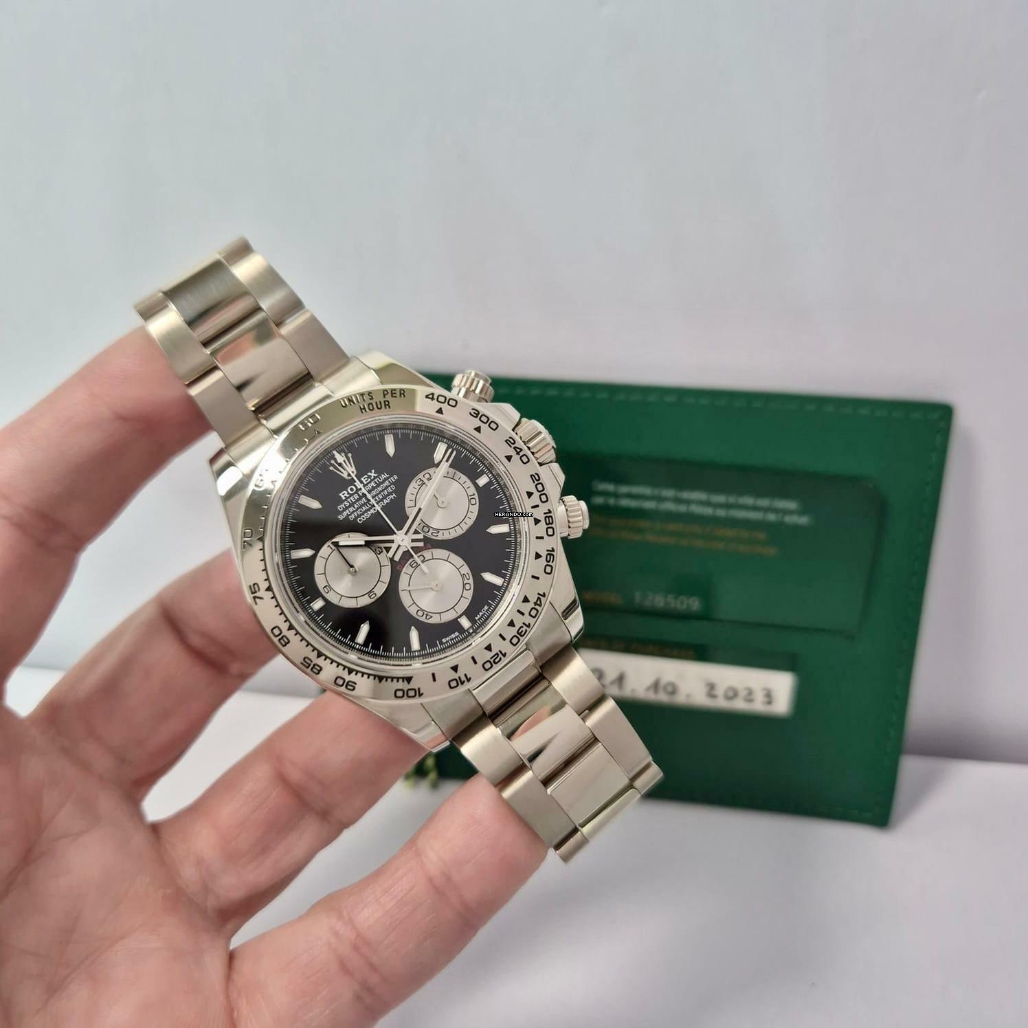 Rolex Daytona Full White Gold Baby LeMans 40mm Automático Completo