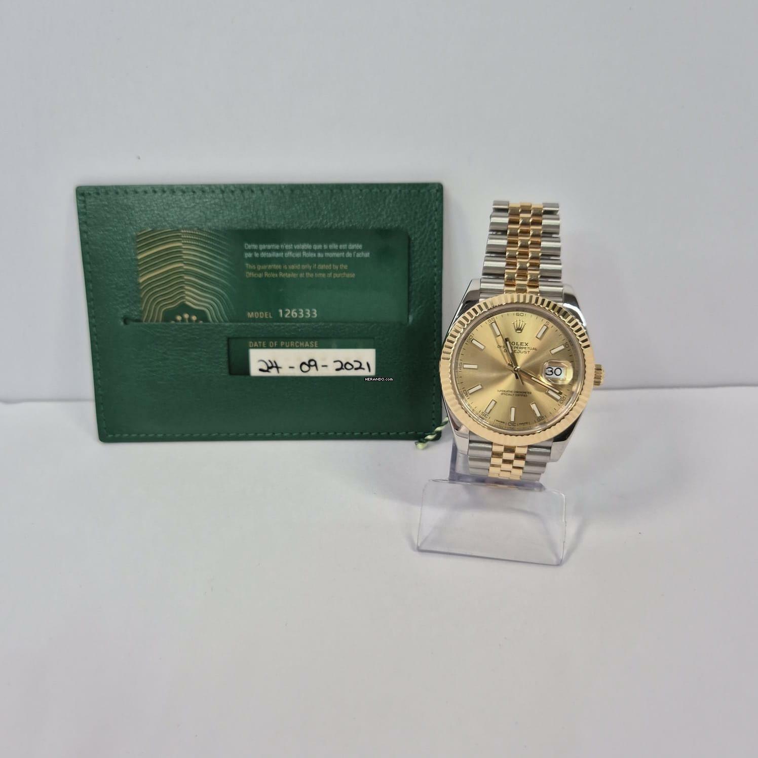 Rolex Datejust 41 41mm Ouro & Aço Jubilee Completo