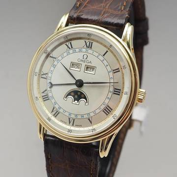  Omega Triple Date Moonphase Cal.715 RARE +Omega serviced Box+Omega Serviced! 