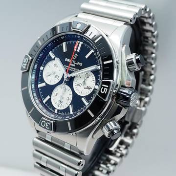  Breitling Chronomat Super Chronomat B01 44 Chronograph Stahl/Stahl Box+Papiere 
