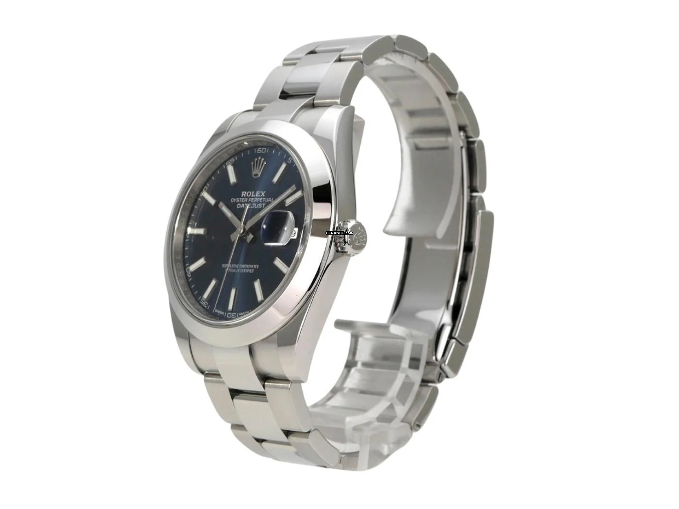 Rolex Datejust 41 Ref. 126300 Edelstahl Blau Index Oyster-Band