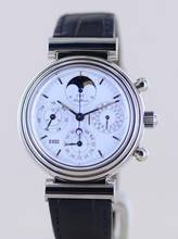 Thumbnail von IWC Da Vinci Perpetual Calendar Chronograph 18K Whitegold white Dial 39 mm Ewiger Calendar Dresswatch