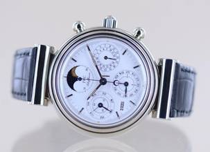 Thumbnail von IWC Da Vinci Perpetual Calendar Chronograph 18K Whitegold white Dial 39 mm Ewiger Calendar Dresswatch