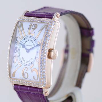  Franck Muller Long Island 18K Roségold Diamond Case Arabic Dial no Date Big Size 