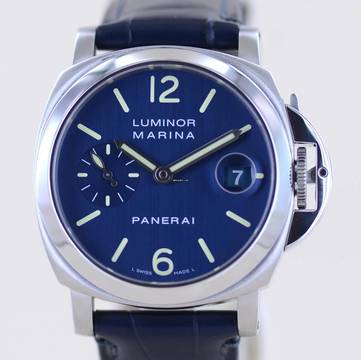  Panerai Luminor Marina Automatic PAM00119 Steel small second Automatic Blue dial rar 40mm B+P 