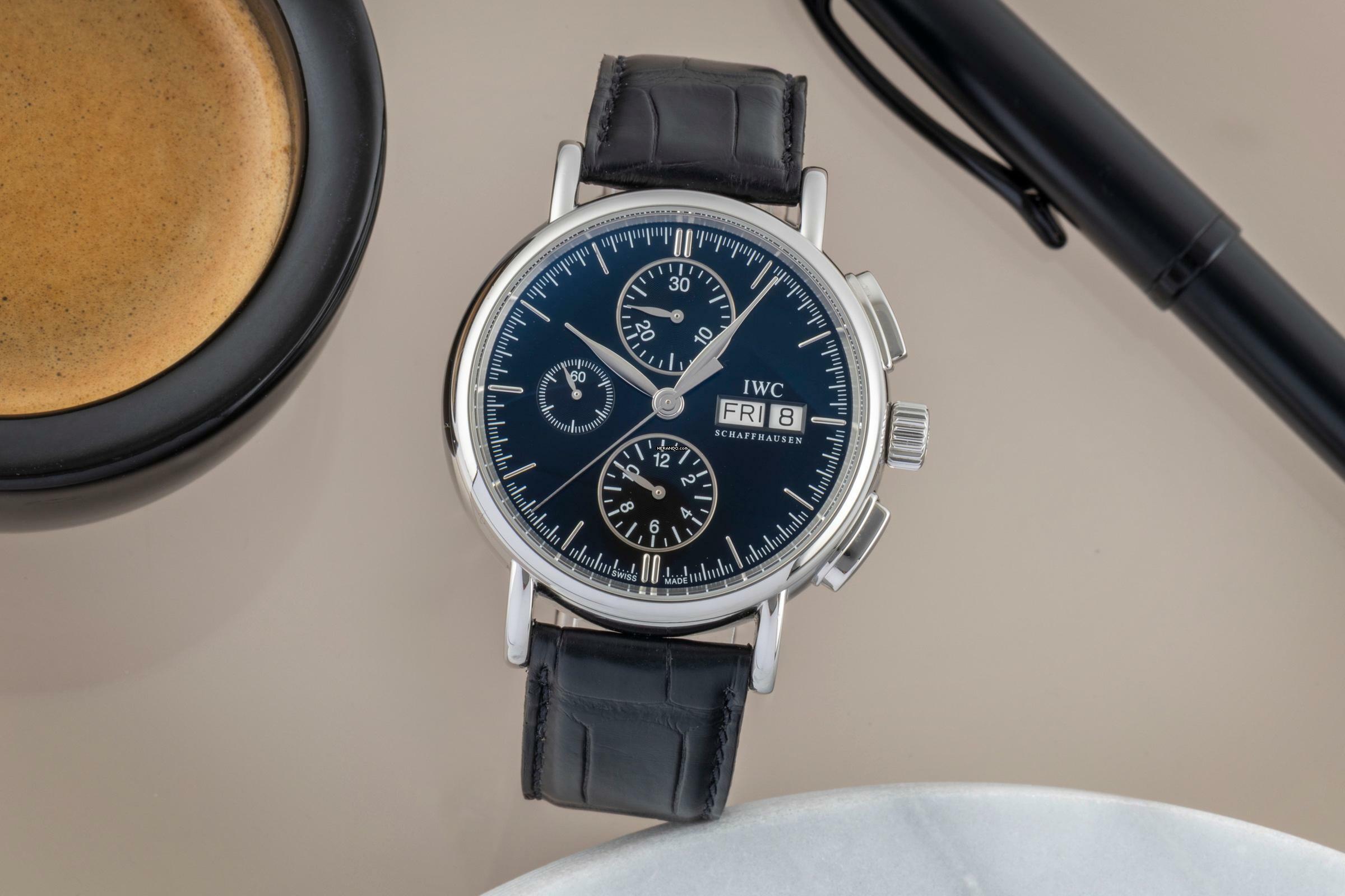 IWC Portofino Chronograph Edelstahl Automatik Herrenuhr Ref. IW378303