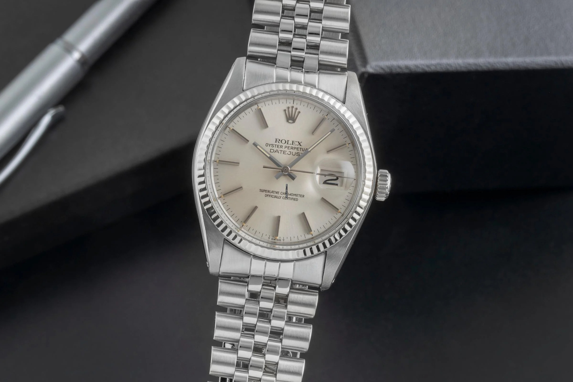 Rolex Datejust 36 Stahl / Weissgold Automatik Herrenuhr Ref. 16014 Klassiker