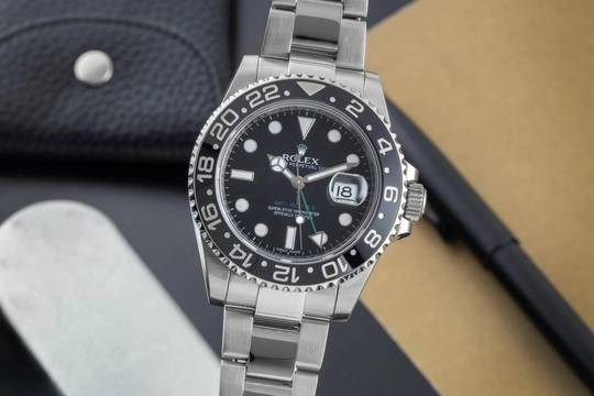  Rolex GMT-Master II Oyster Edelstahl Automatik Herrenuhr Ref. 116710LN B&P 2011 