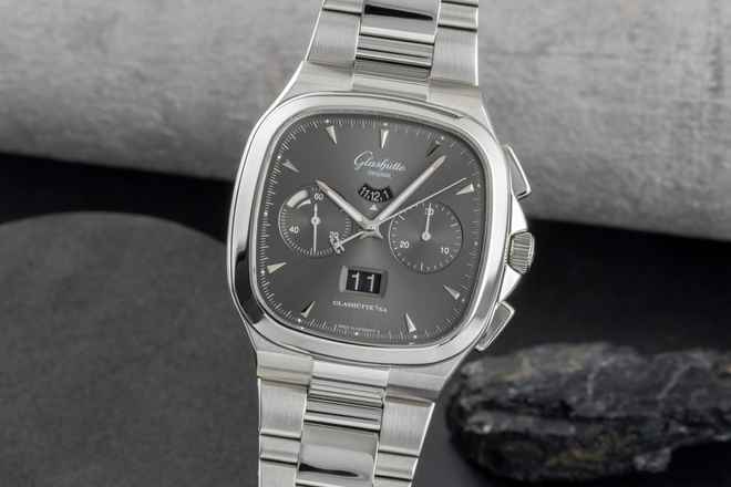  Glashütte Original Seventies Chronograph Panoramadatum Stahl Automatik Herrenuhr Ref. 1-37-02-01-02-70 