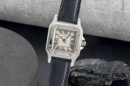  Cartier Santos Galbée Lady Edelstahl Damenuhr Ref. W20056D6 1565 