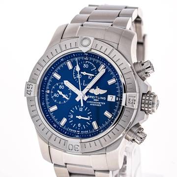  Breitling Avenger Chronograph 43 Blue – A13385101C1A1 – like NEW – 11/2018 Full Set 